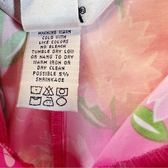 Lilly Pulitzer Floral Capri Pants Size 4 Pockets Pink Dragonfly - Picture 9 of 12